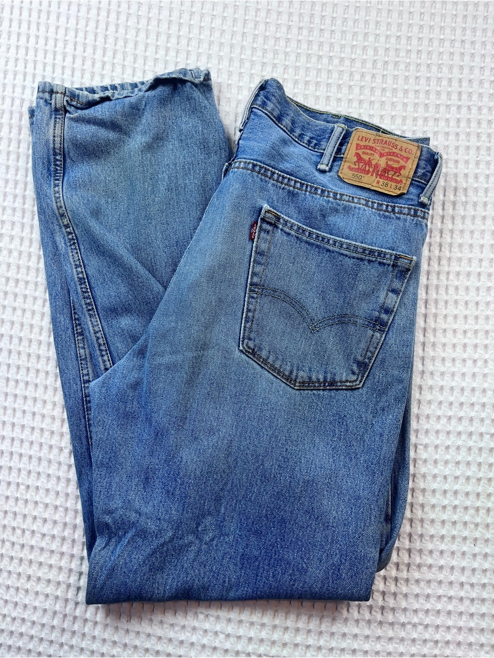 Levi’s 550 Relaxed Fit Jeans Light Wash Men’s W38 L34 Classic Denim